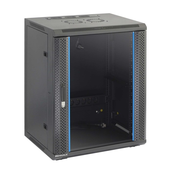 Rackmount - WALLMOUNT WIR4515S Rack SERVER INDORACK 15U 450MM Single Glass Door - Rak Server - Rackm