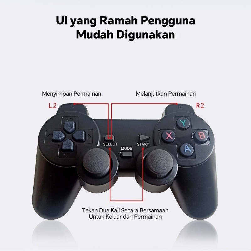Game Stick 4K Game Stick Konsol Game Nirkabel M8 Game Retro Dengan Kabel Ekstensi USB HDMI TV Game