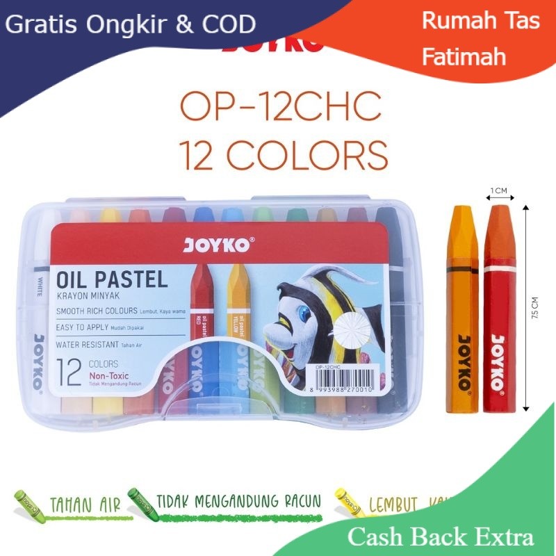 

Promo OIL PASTEL KRAYON MINYAK JOYKO TiTi OP-12S 12 Warna Colors / CRAYON APIK NON TOXIC By Rumah Tas Fatimah