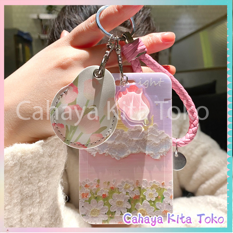 

【Diskon Lebaran】ID CARD HOLDER/SARUNG KARTU/pesanan Hadiah Khusus/SUPPORT HARGA GROSIR/Bunga dan desain lukisan minyak dengan tekstur realistis