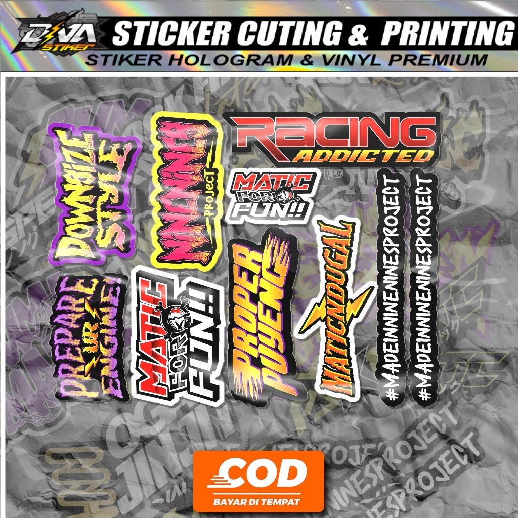 Sticker Pack MaticNdugal Vol 01 Downsiza Style Proper Puyeng Prepare Ur Engine Matic For Fun Racing 