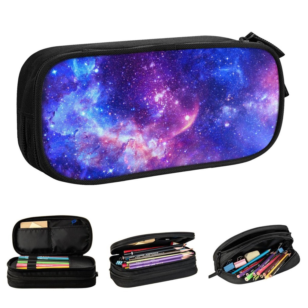 

Universe Space Galaxy Pencil Cases Starry Night Nebula Star Pencil Pouch Pen Big Capacity Bags School Supplies Gifts Stationery