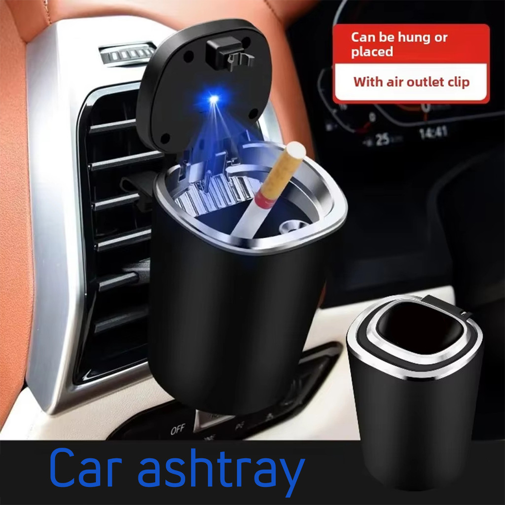 Asbak Untuk Mobil Gantung LED Portabel Multi fungsi Mini Storage Ashtray Tempat Asbak Rokok