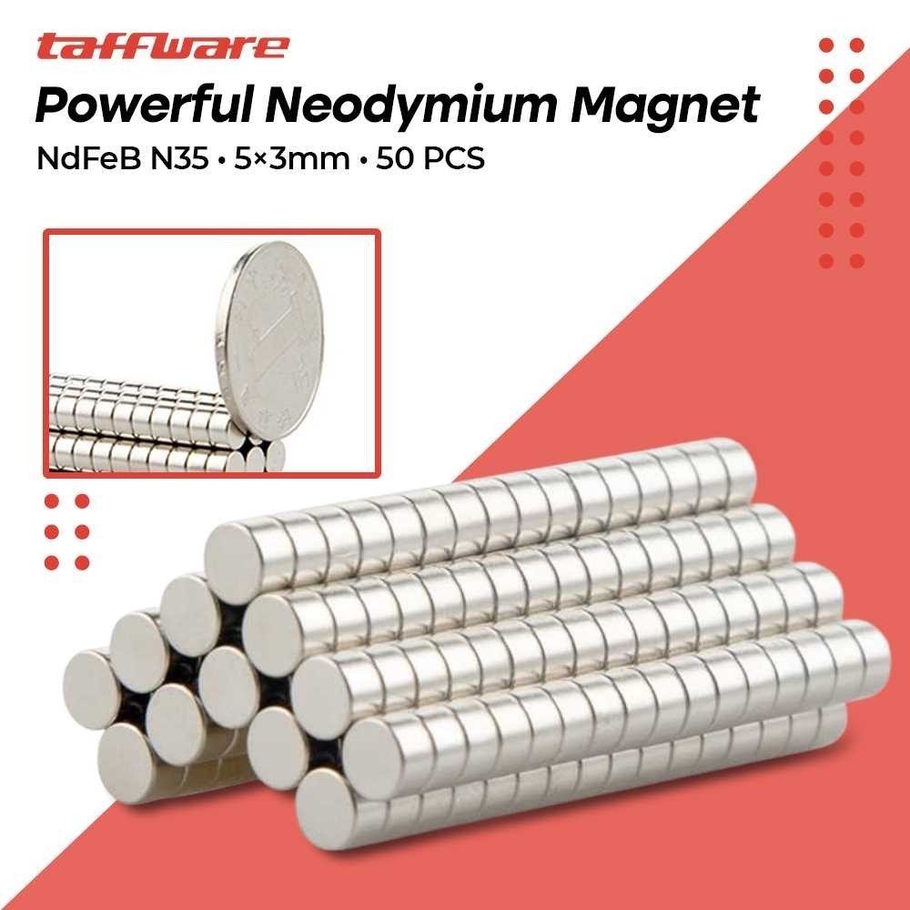 

Taffware Powerful Neodymium Magnet NdFeB N35 50 PCS - MG01 [ Baasith ]