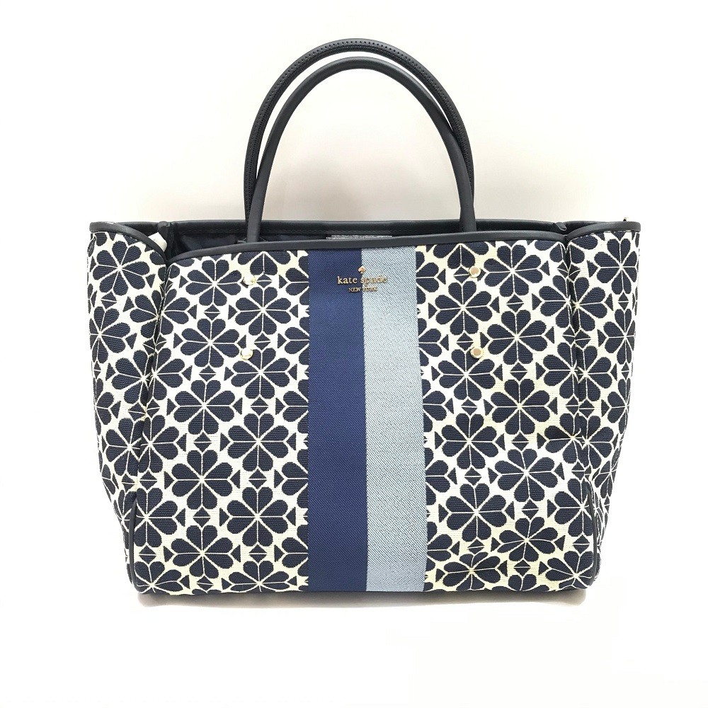 Kate Spade Everything Medium Tote Flower in Navy Jacquard