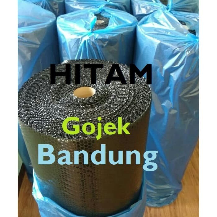 

Bubble wrap warna hitam merah biru 50m x 1.25m buble bandung - Hitam