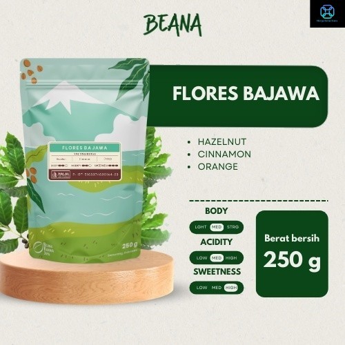 

Flores Bajawa Arabica Coffee Roasted Beans | Biji Kopi Bubuk 250gr - Beana Roastery Semarang