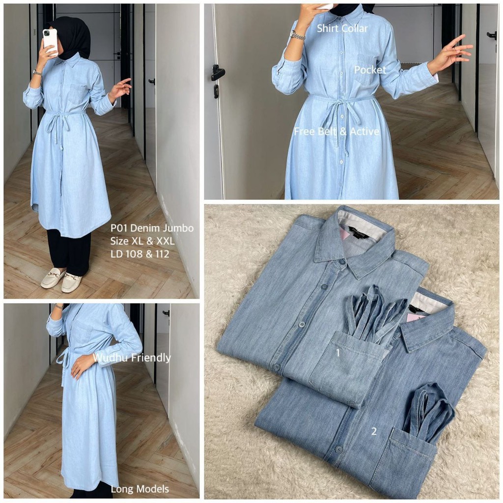 Tunik Akleema Denim hy Nurama