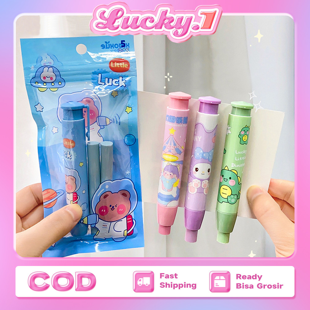 

Eraser Penghapus Pensil Mekanik Cetekan Penghapus Pensil / Mechanical Eraser / Hapusan Eraser Lipstik