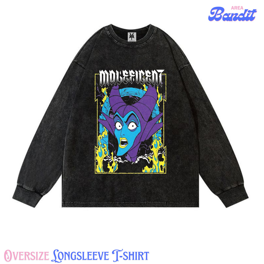 Bandit Area "disney maleficent" Oversize Longsleeve T-shirt Vintage tee