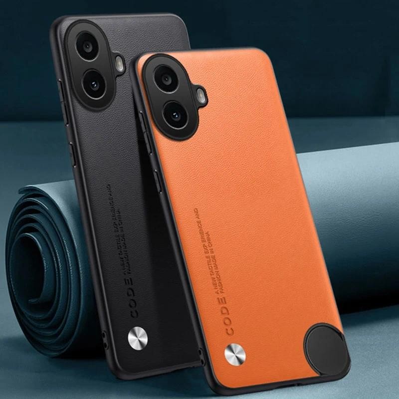 Casing HP Nothing CMF Phone 1 Phone Nothing CMF Phone1 5G Phone cover Serat Karbon PU Anyaman Kulit 