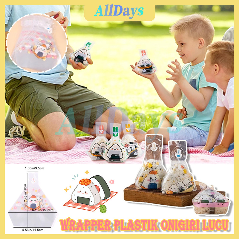 

Isi 50 lembar Onigiri Wrapper Plastik/Pembungkusan Nasi Onigiri Sushi Kue Roti /Wrapper Plastik Segitiga Bungkus Nasi Onigir