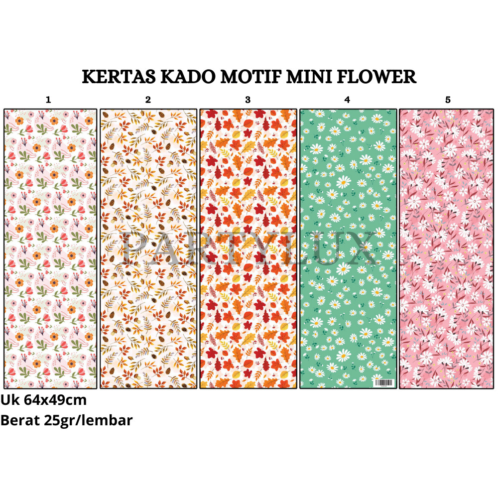 

Kertas Kado Bunga Mini Flower Aesthetic Lucu / Bungkus Kado Estetik Doff Wrapping Paper