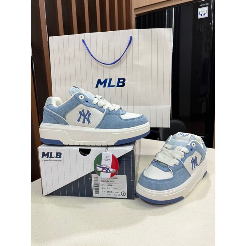 Sepatu MLB CHUNKY LINER Vintage Denim New York Yankees