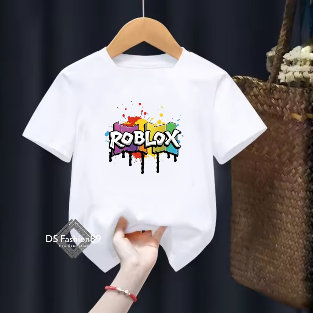 Baju Kaos Anak Laki-Laki Motif Roblox Buat Usia 2-12 Tahun Kaos Anak Cowok Cewek Viral Unisex