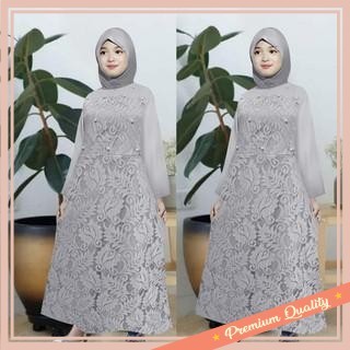 Baju Lebaran Murah Idul Fitri Model Terbaru kekinian /Gamis Anak Guchikakid Brukat Gaun Remaja Busan