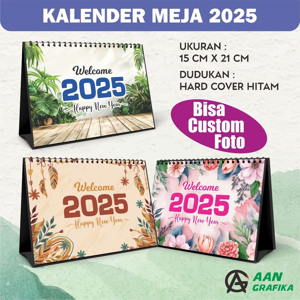 

KALENDER MEJA 2025 | KALENDER DUDUK 2025 SPRIRAL | KALENDER CUSTOM - Kode HC