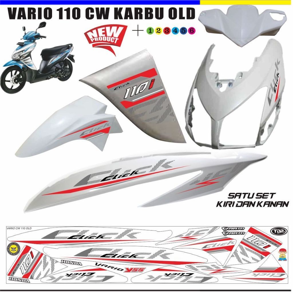 STRIPING MOTOR HONDA  VARIO 110 KARBU VARIASI STIKER VARIO CW 110 OLD STIKER MOTIP STIKER KEREN