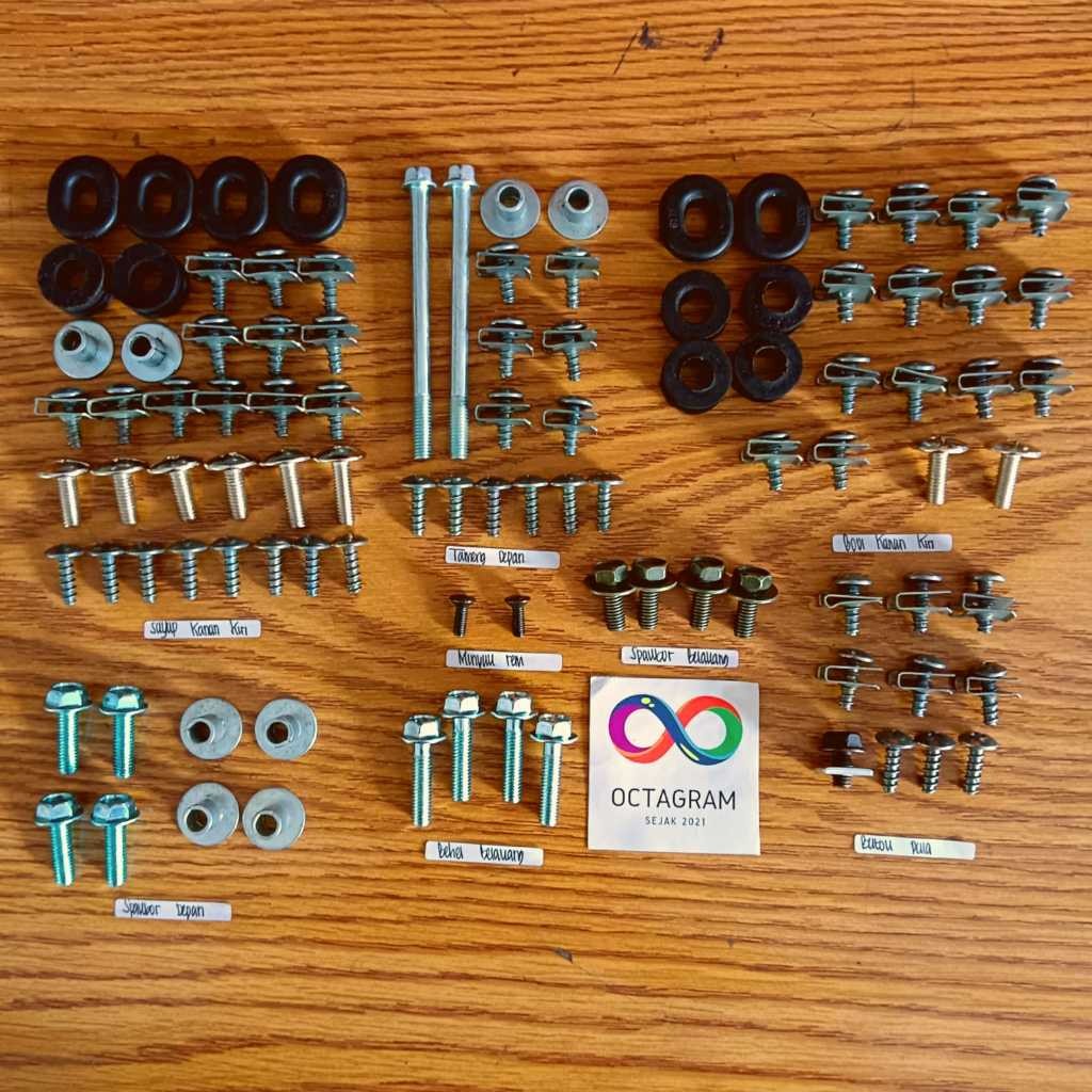 Gratis Ongkir/Baut fullset body Yamaha Jupiter MX new 135/Gratis Ongkir/Baut fullset body Yamaha Jup