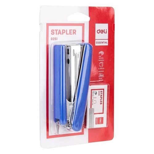 

STAPLER SET + ISI STAPLES DELI 0251 HD-10 NO.10 KECIL BAGUS