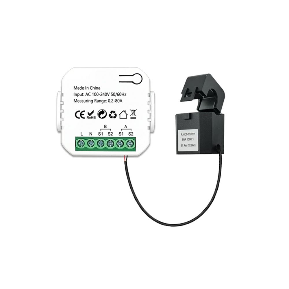 Tuya Smart Life Wifi Energy Meter With CT Clamp App Kwh Power Consumption Monitor Electricity Statis