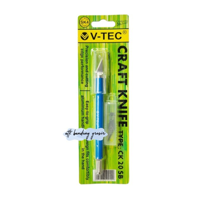 

V-Tec Craft Knife CK-20 SB / Cutter Ukir Kecil Alumunium Handle