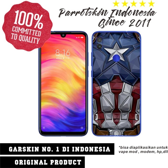 

Garskin Redmi Note7 custom anti gores Captain America for back case