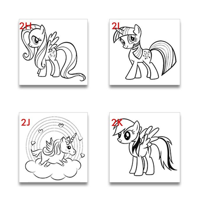 

Kanvas Lukis Anak Gambar My Little Pony Size 20x20 cm