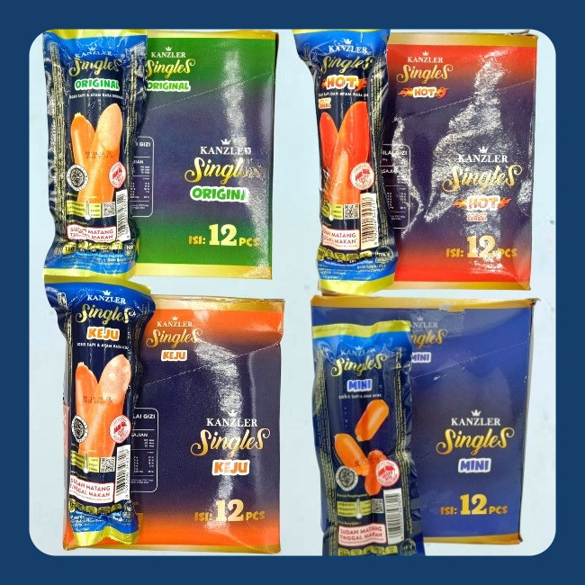 

(1BOX) Kanzler Singles Kanzler Sosis Singles Siap Makan (isi 12pcs)