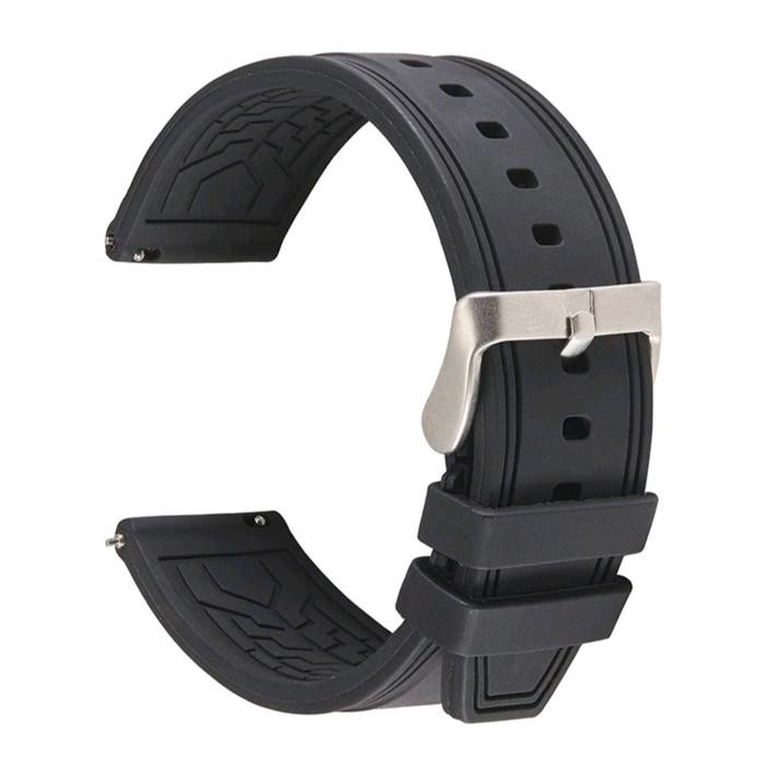 BARU Strap Rubber Omega X Swatch Tali Jam Tangan Moonswatch 20mm Qrelease - Hitam