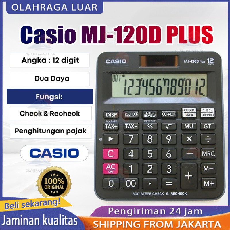 

Kalkulator Scientific Casio DJ-120D PLUS/MJ-120D PLUS Kalkulator Meja Check Correct 100% Asli