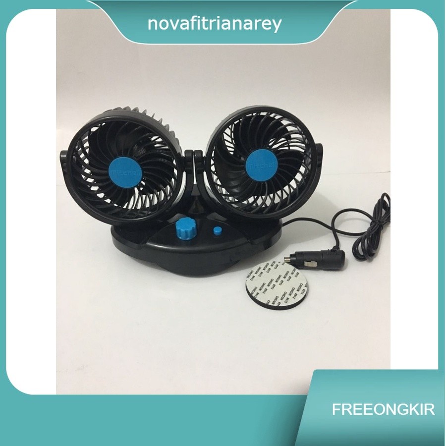 Mitchell HX-T515 12V DC + Swing Kipas Mobil Double Fan Double Blower