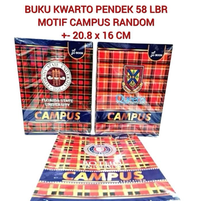 

TERLARIS! Buku Tulis Kwarto 58 Lembar CAMPUS RANDOM 10 Buku