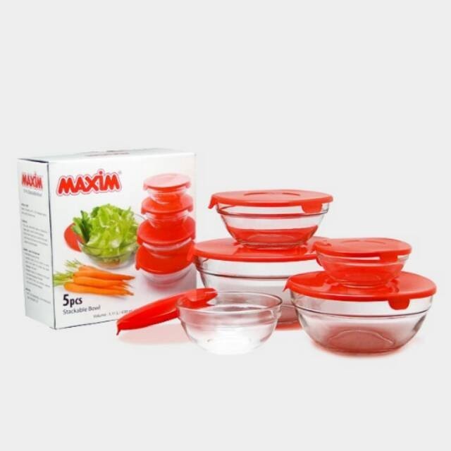 GIFT - MANGKOK KACA SET MAXIM + TUTUP