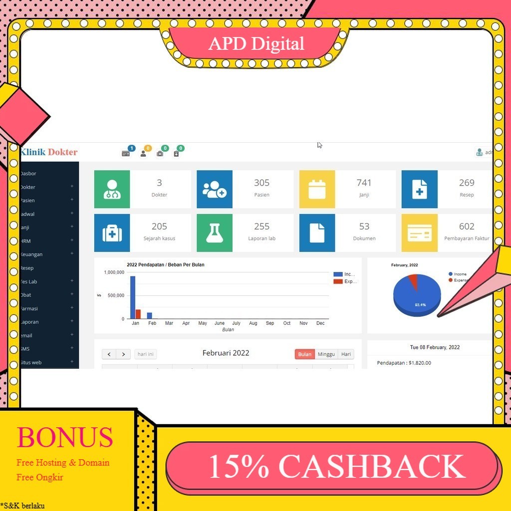 Source Code Klinik SIM RS Dokter PHP CI - Codeigniter APD