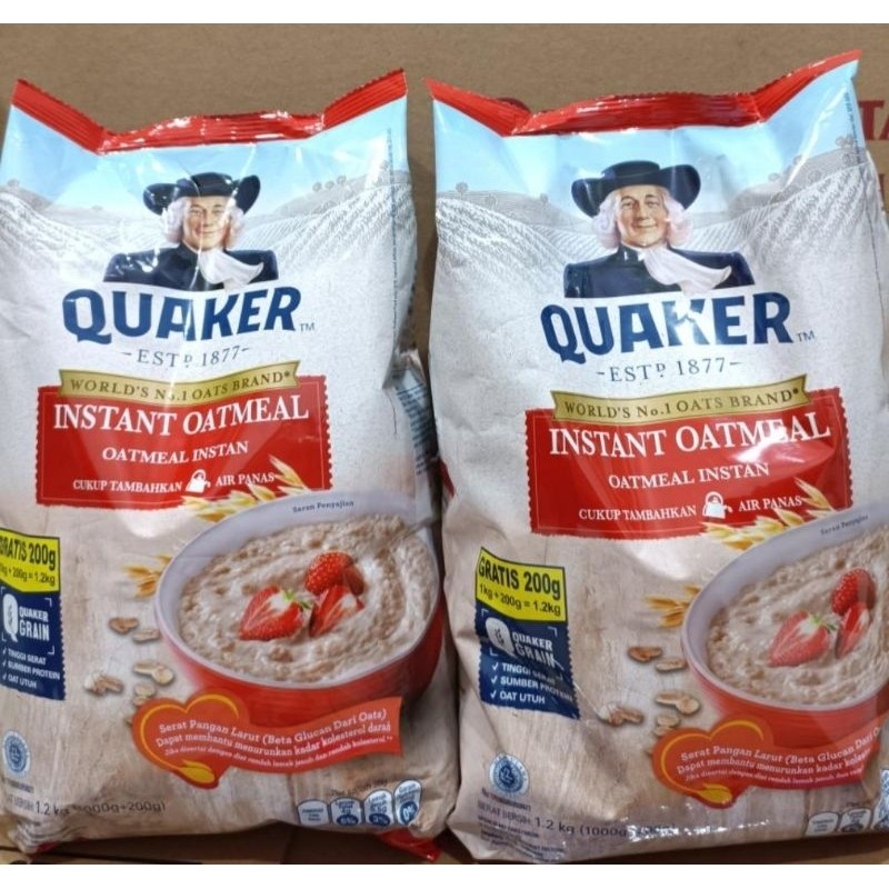 

NEW Quaker Instant Oats / Oatmeal - 1200gr Twin Pack (2 Pack) EXP LAMA PREMIUM