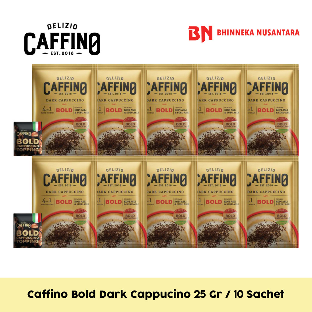 Caffino Bold Dark Cappucino 25 Gram - 10 Sachet