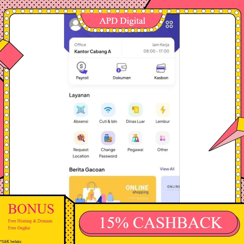 SOURCE CODE ABSENSI DAN PAYROLL APD