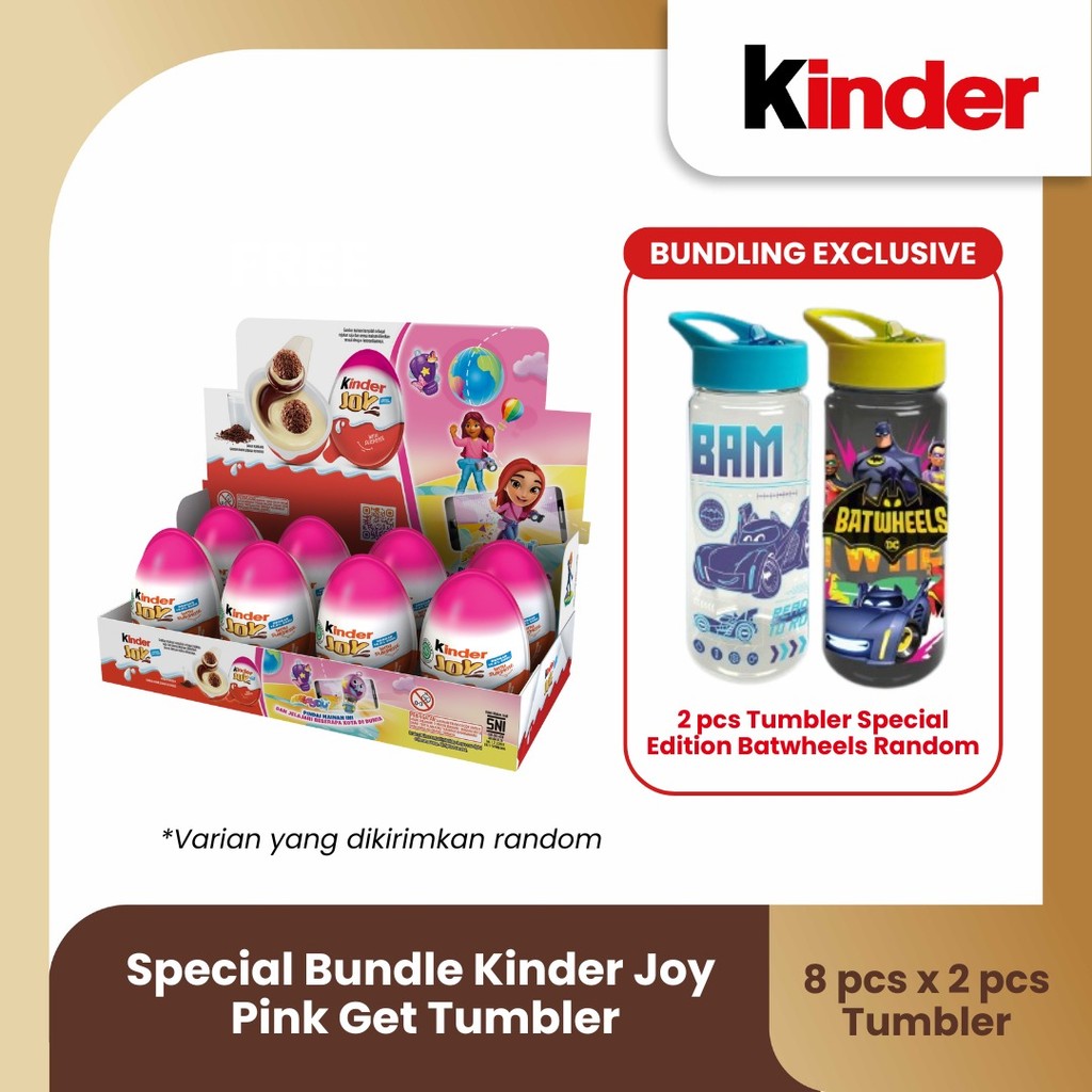 

Special Bundle Kinder Joy Pink 20gr - Isi 8 Pcs Get Tumbler Special Edition