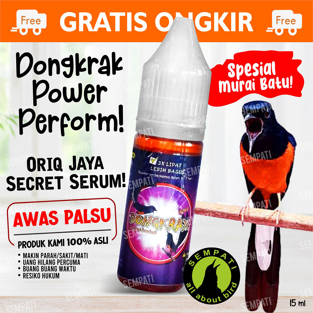 SEMPATI Dongkrax Dongkrak Oriq Jaya 15 ml Vitamin Burung Cucak Hijau Pleci Konin Sogon Suplemen Peng