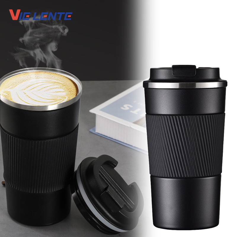 Reusable Coffee Cups Travel Coffee Travel Mug with Leakproof Lid - Thermal Mug Insulated Cup - Stain