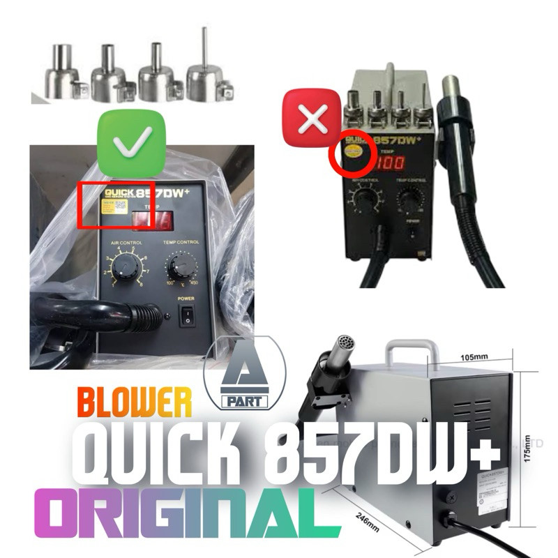 SOLDER UAP QUICK BLOWER QUICK 857DW+ ORIGINAL