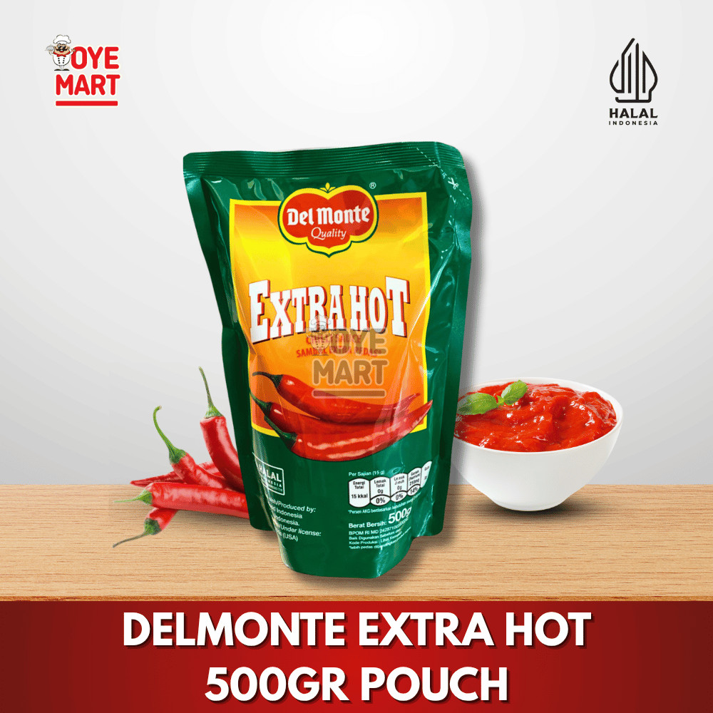 

DELMONTE EXTRA HOT 500GR POUCH/SAUS EKSTRA PEDAS