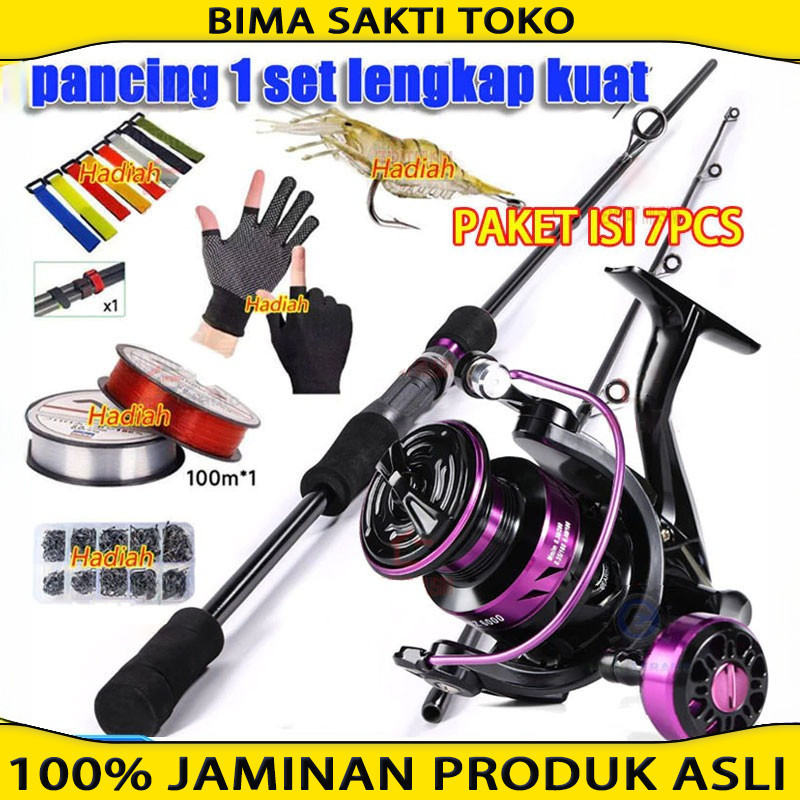 Set Pancing 1.8m/2.1m Joran Pancing 1000-4000 Reel Pancing 150M Senar Pancing Umpan Combo pancingan 