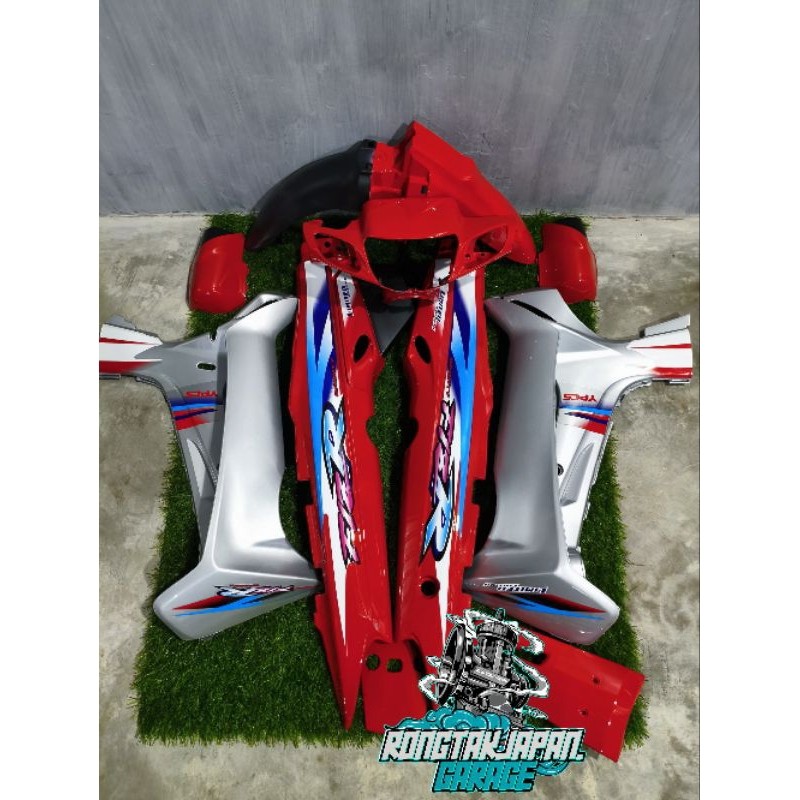 full set bodi halus fiz r f1zr merah silver dualtone custom cover body fizr f1zr fiz r custom dualto