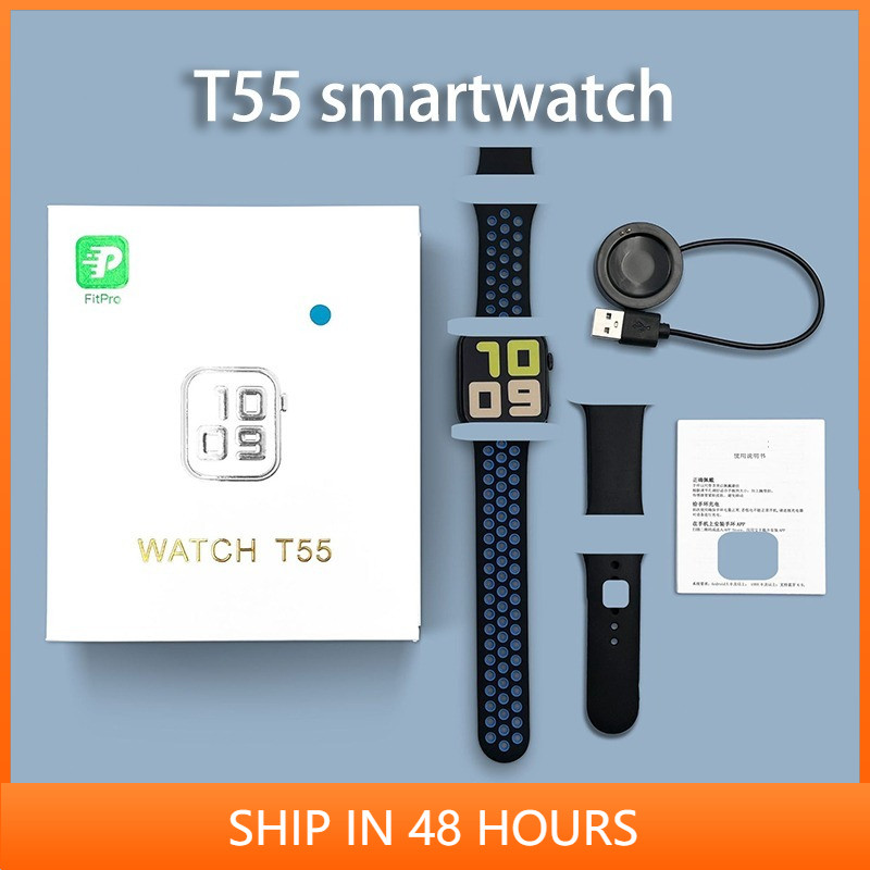 High-quality Original SmartWatch T55/T500 Layar Cerah (Bisa Telponan, Custom Foto ,Notifikasi dll ) 