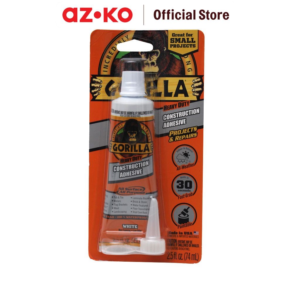 AZKO Gorilla 74 ml Sealant Hd Construction Lem Epoxy Putty Pasta Perekat Quick Dry Glue Perlengkapan