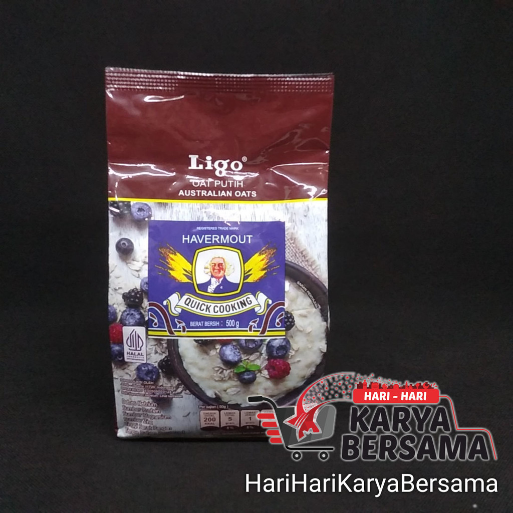 

MENU SARAPAN PAGI OATMEAL LIGO HAVERMOUNT QUICK COOKING WHITE OATS 500GR