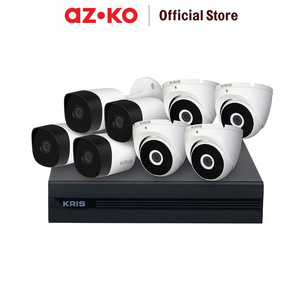 AZKO Kris Set Kamera Cctv Cvi Cooper Kamera Pengawas Camera Pengintai Alat Keamanan Spy Cam