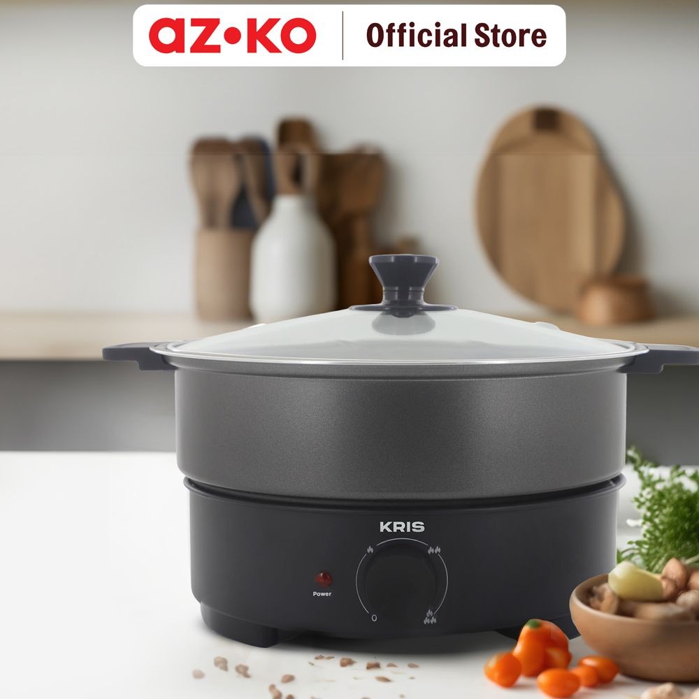 Azko Kris 4 Ltr Panci Elektrik Serbaguna Multifunction Electric Pan Kuali Pot Listrik Peralatan